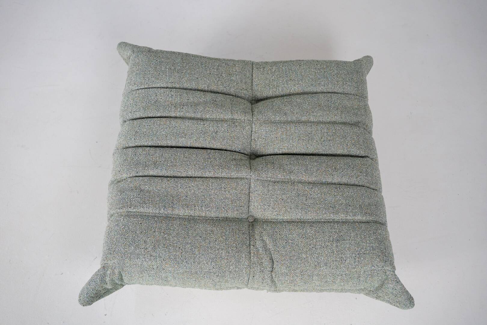Togo set of armchair and pouf in melange tweed