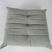 Togo set of armchair and pouf in melange tweed