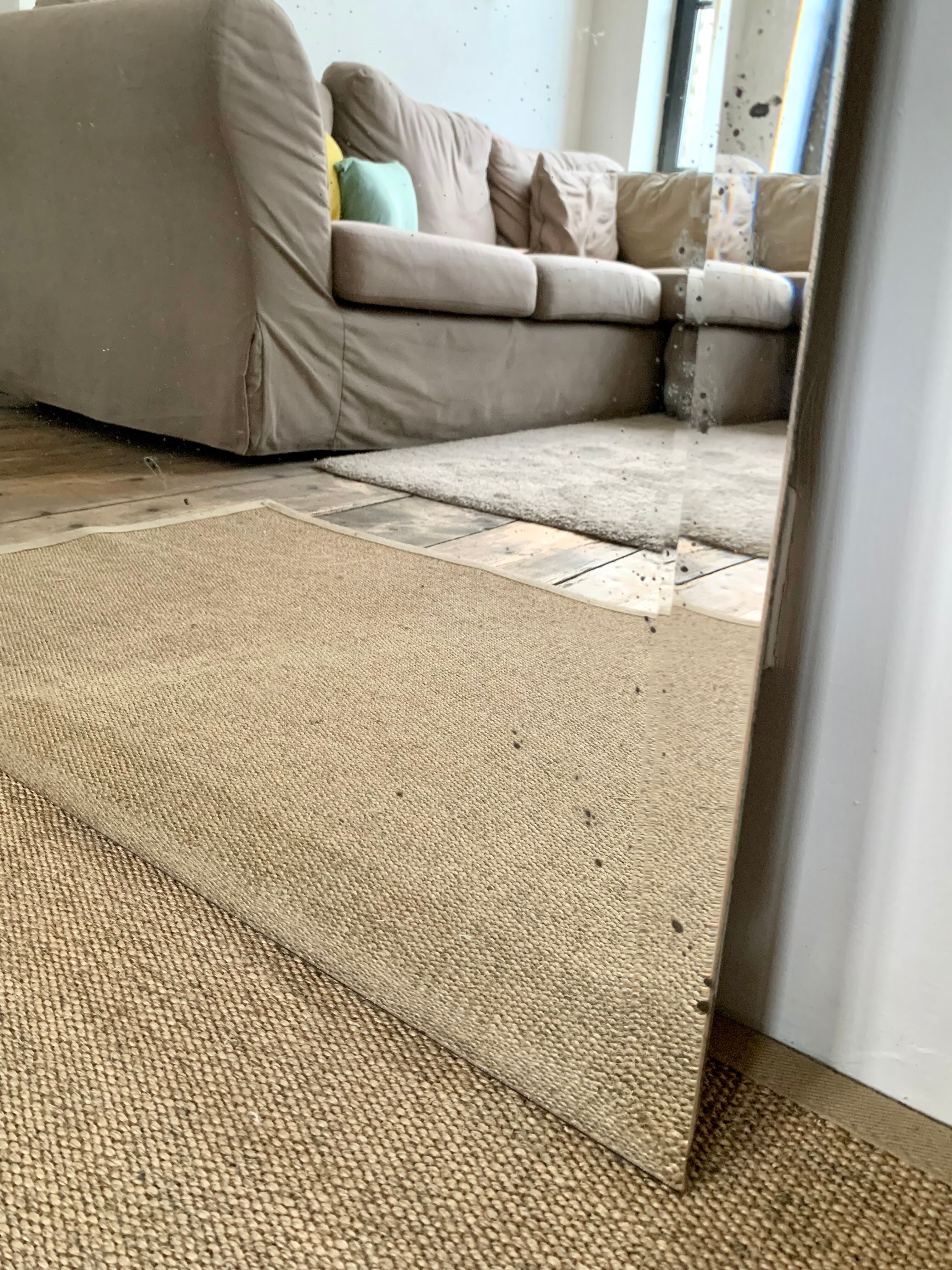 Large rectangular beveled mirror 95x70cm