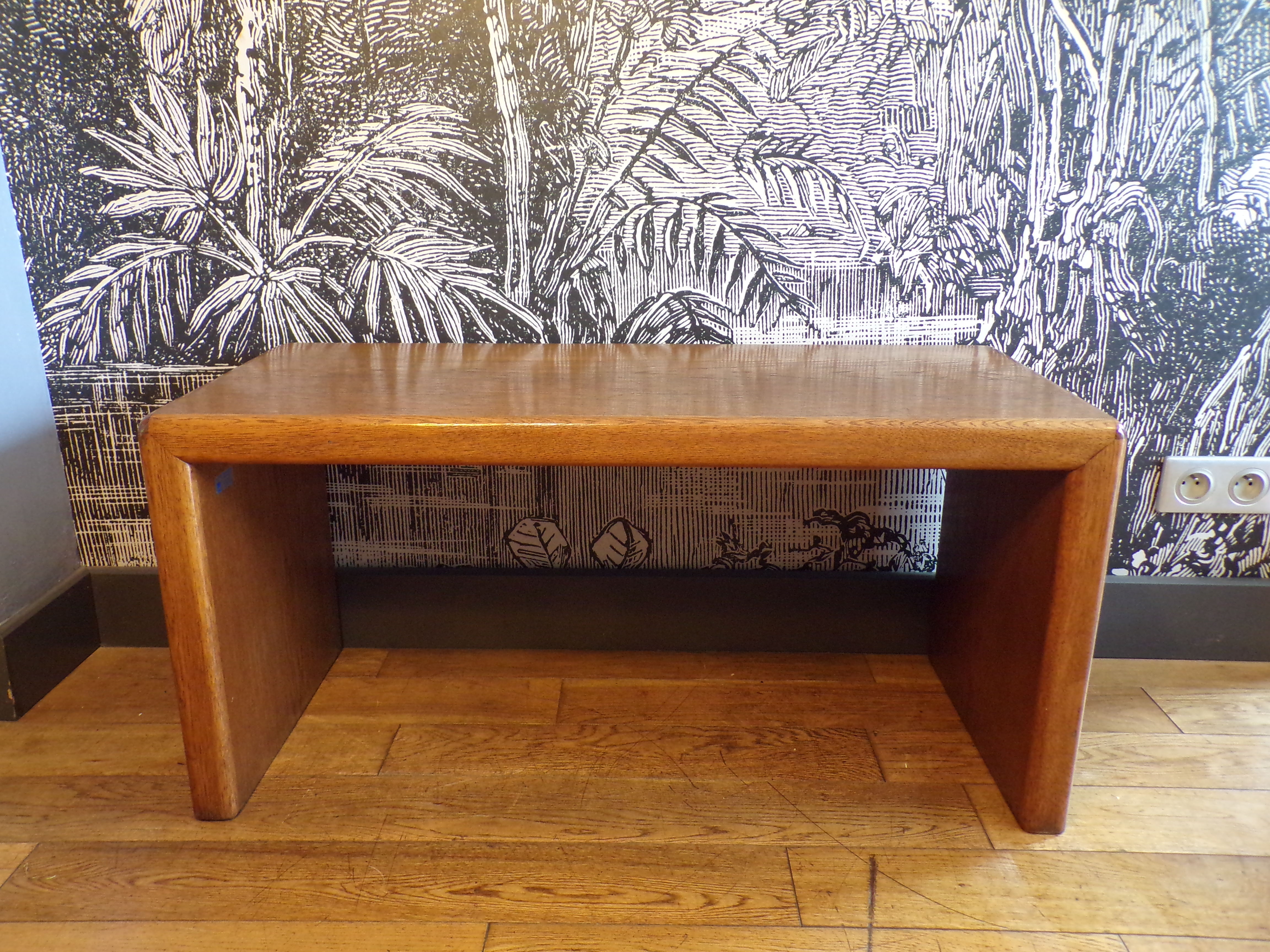 1960 minimalist oak bench