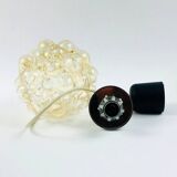 Mid Century Modern Amber Bubble Glass Pendant or Ceiling Light by Helena Tynell for Limburg, Germany