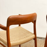 Armchairs, Niels O. Møller, J.L. Moller, Model 56, Set of 2,Denmark, 1950s