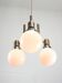 Mid-Century Scandinavian Chrome & Opaline Chandelier, 1960s