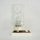 Vintage lay lamp with plastic base and formica, glass tube,  60/70s