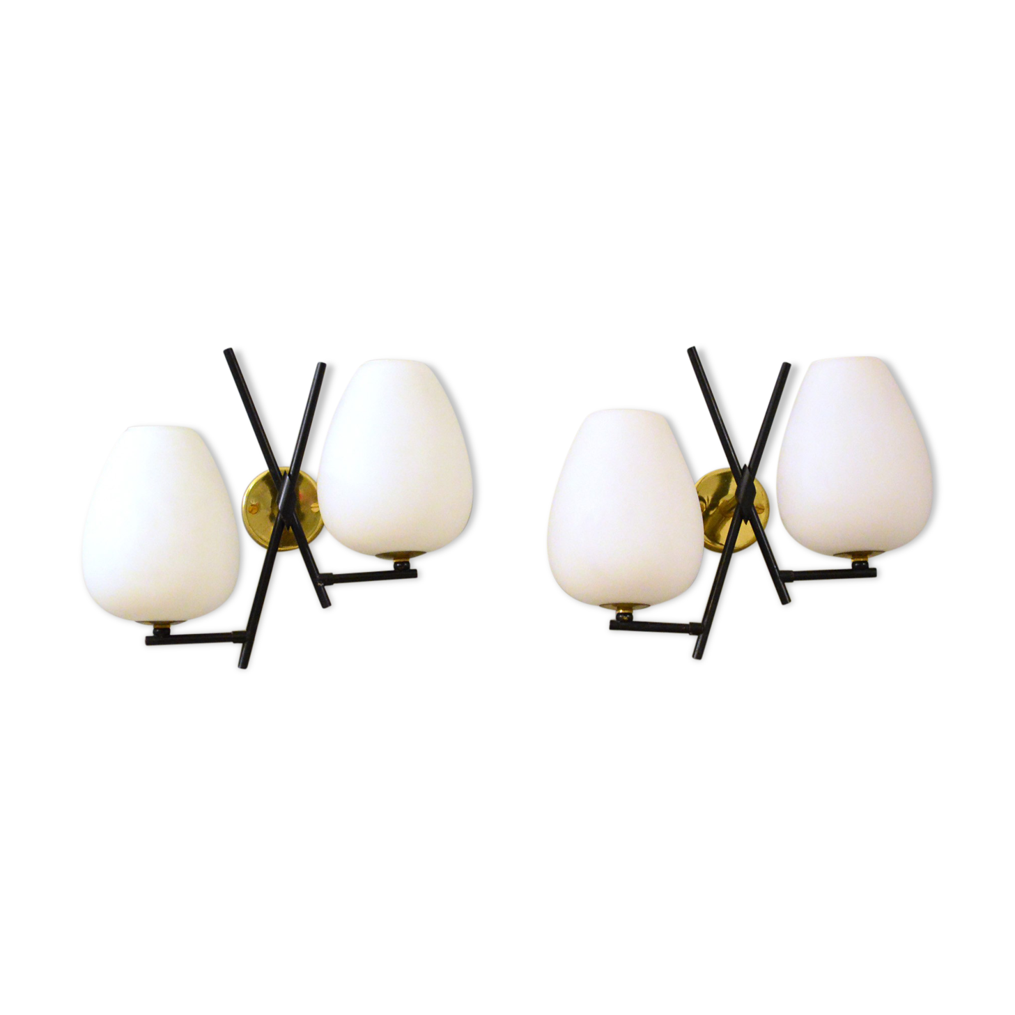 A Pair Of Italian Mid Century Wall Lights, 1950s