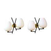 A Pair Of Italian Mid Century Wall Lights, 1950s