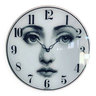 Viso glass wall clock Lina Cavalieri Fornasetti