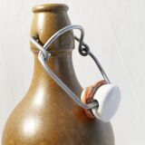 Bottle of vintage German beer MKM in brown stoneware 0.5L