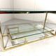 Brass & Bevelled Glass Two Tier Console Table 1970’s
