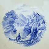 Saladier Villeroy & Boch motif Burge land bleu