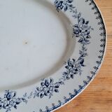 Oval serving dish in iron earth