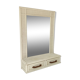 Large vintage rattan and cane mirror from the 70s