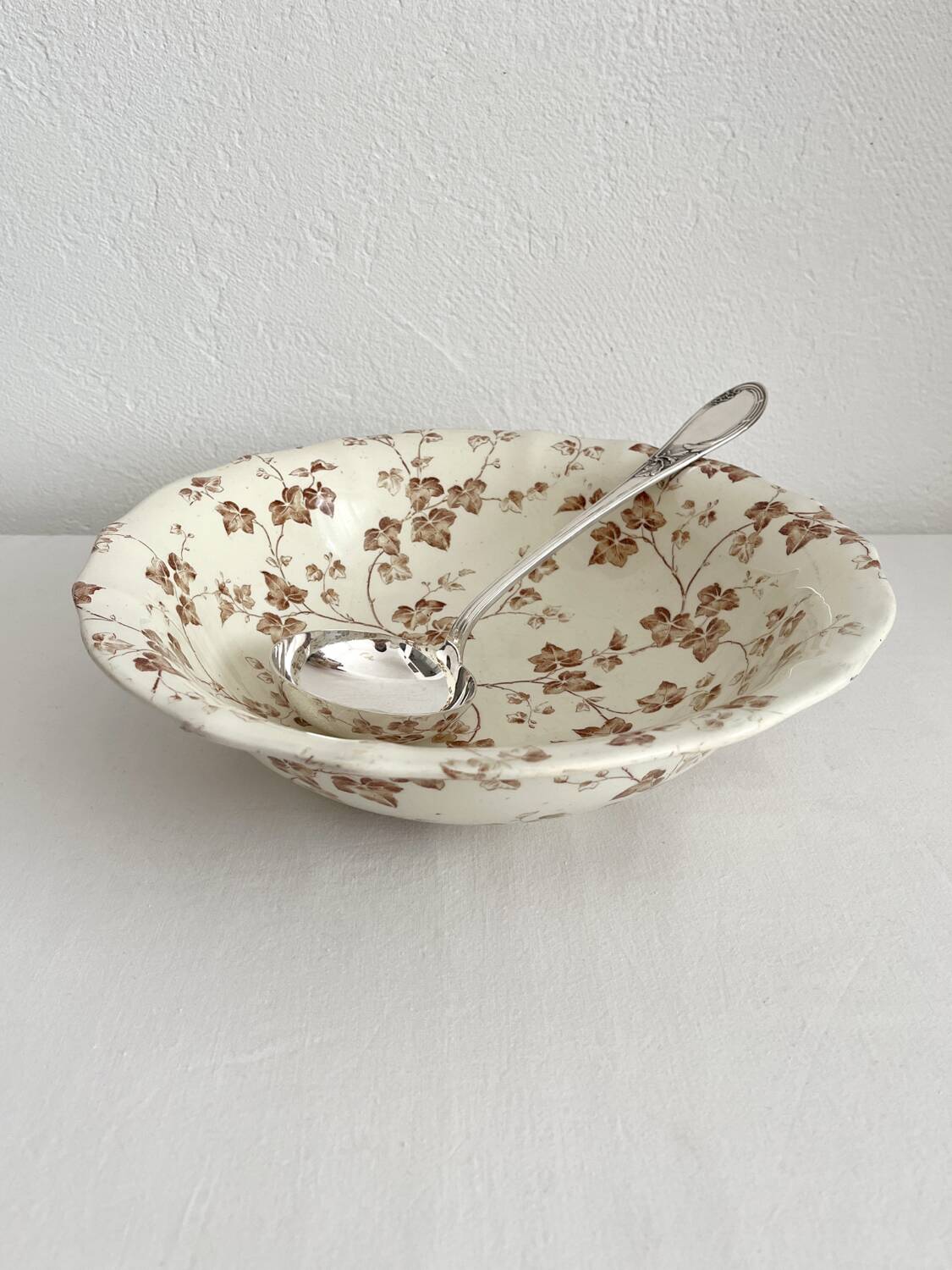 Antique Apollo silver metal ladle