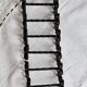 6 vintage black metal knife rests with scroll decorations
