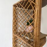 rattan corner shelf from the 60s and 70s