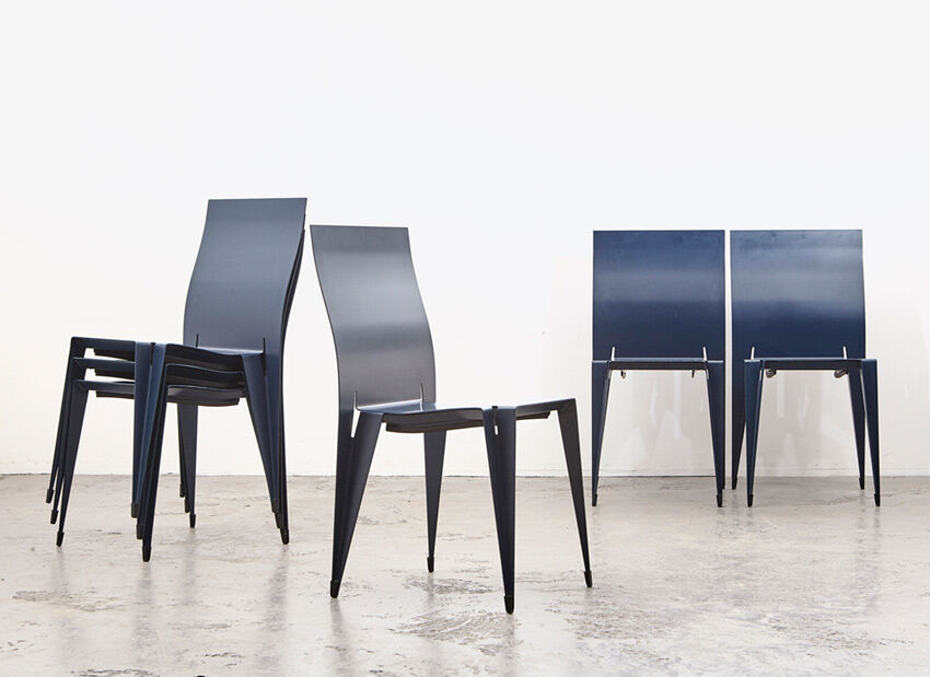Set of 8 fulfil dining chairs by Mart van Schijndel for Lensvelt 1989