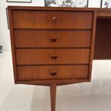 Vintage teak desk: double-sided