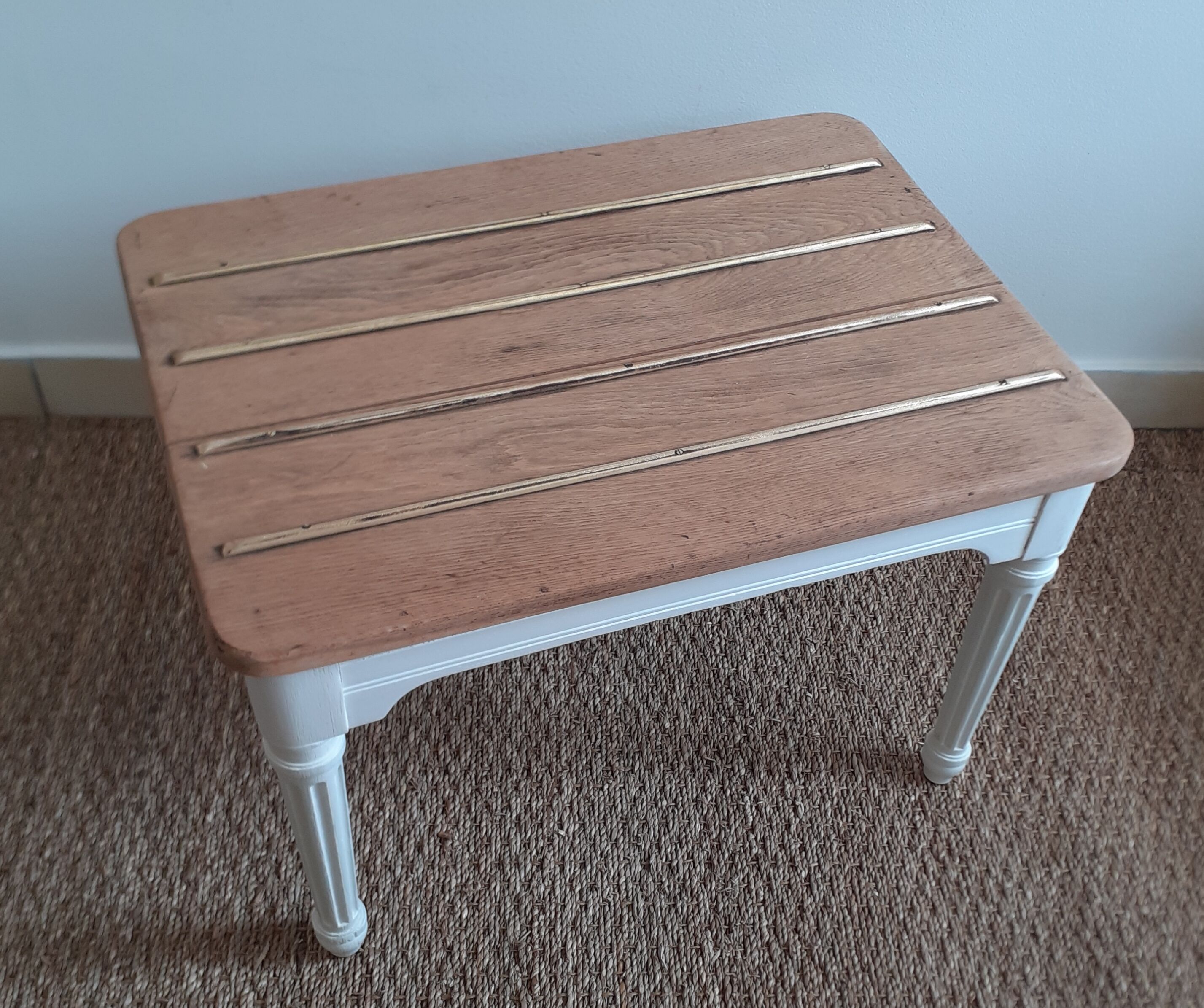 Old luggage table