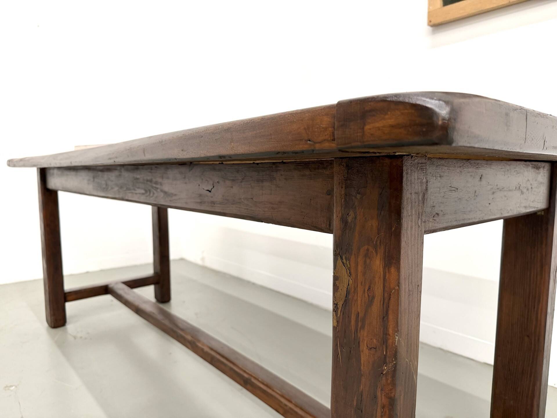 Farm table circa 1900 in solid oak and pine.