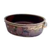 XXL dish in eggplant sandstone adorned with fruit