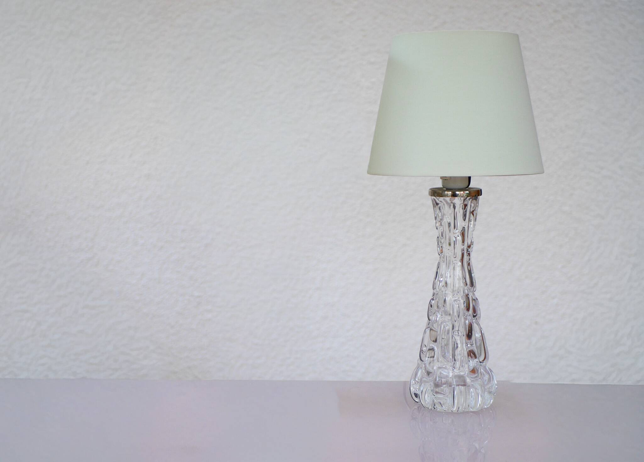 Carl Fagerlund Crystal Glass Table Lamps. Orrefors, Sweden