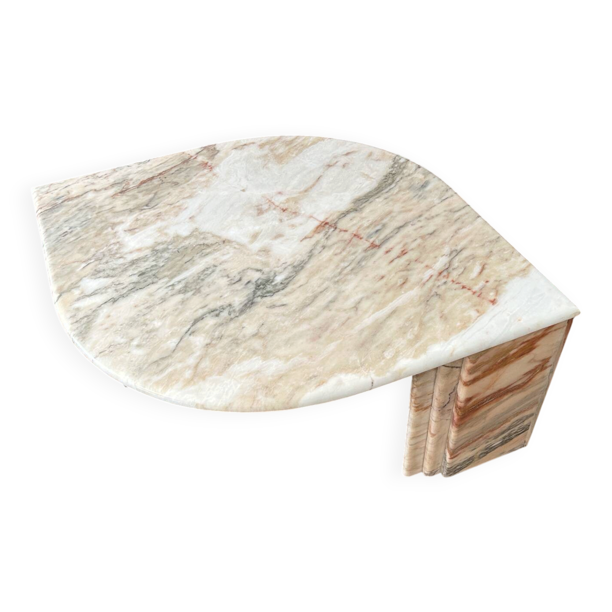 Water droplet marble coffee table design from the 70s.