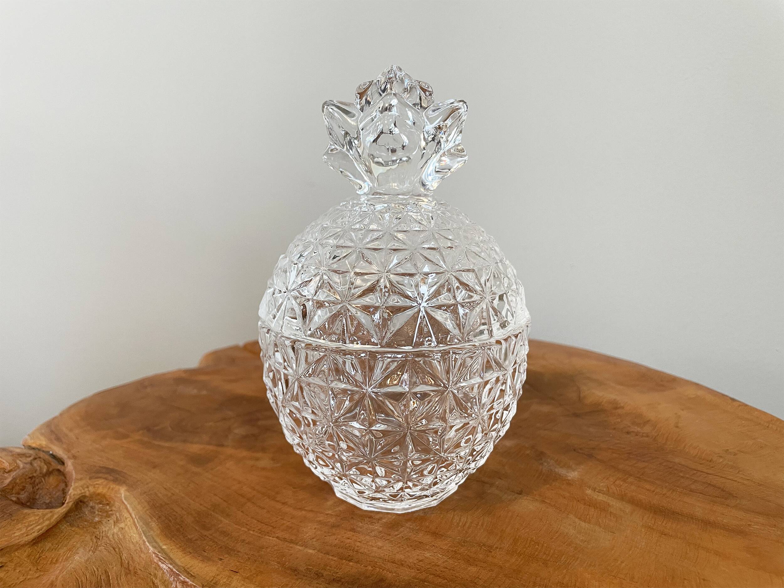 Pressed Glass Pineapple Candy Bowl / Sugar Bowl / Bonbonnière