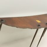 Brutalist side table by Idir Mecibah for Smederij Moerman, 1990s Belgium.