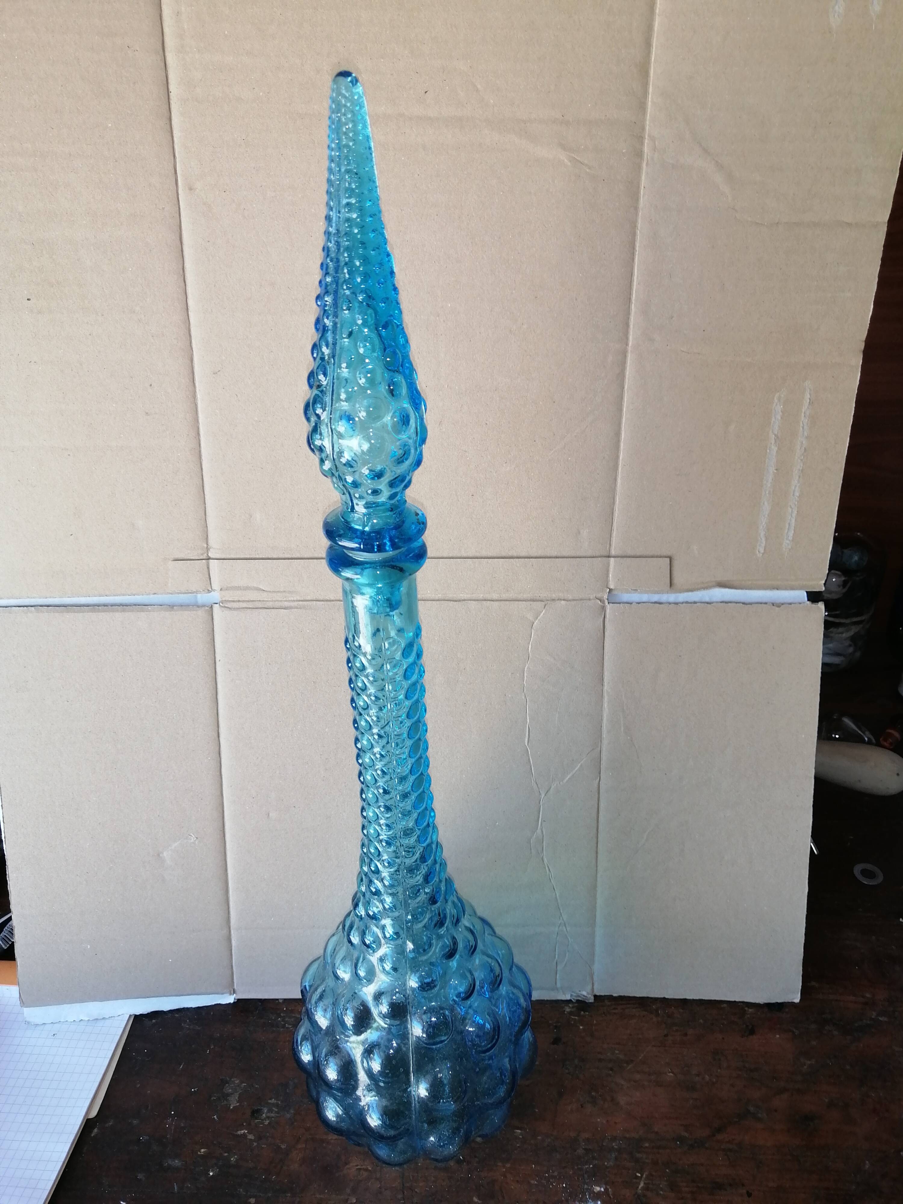 Italian bottle blue color