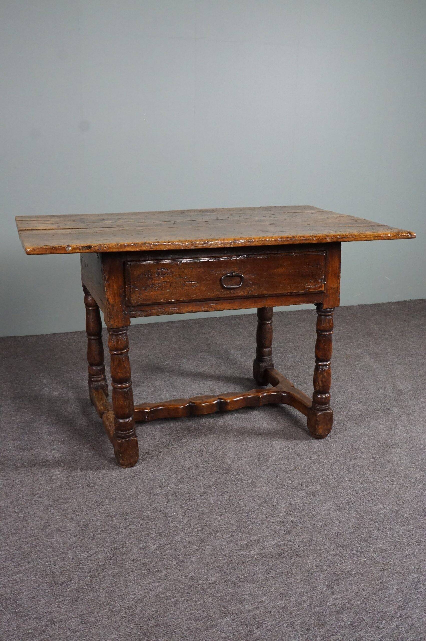 Antique Southern European entry table/side table, 17th century