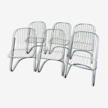 Vintage chrome metal chairs