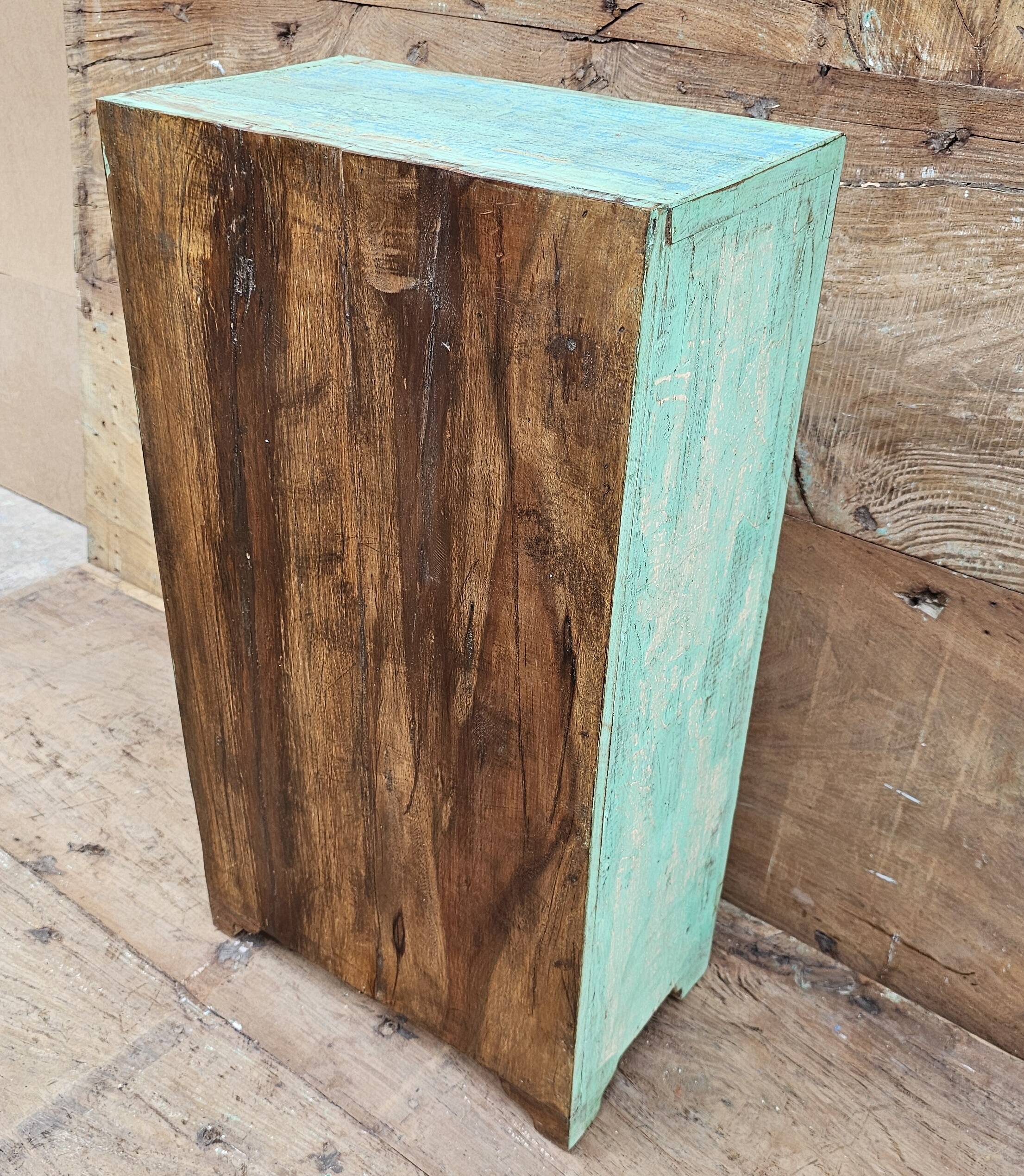 Old bedside table - tribal cabinet in Burmese teak