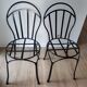 Set de 2 chaises métal noir