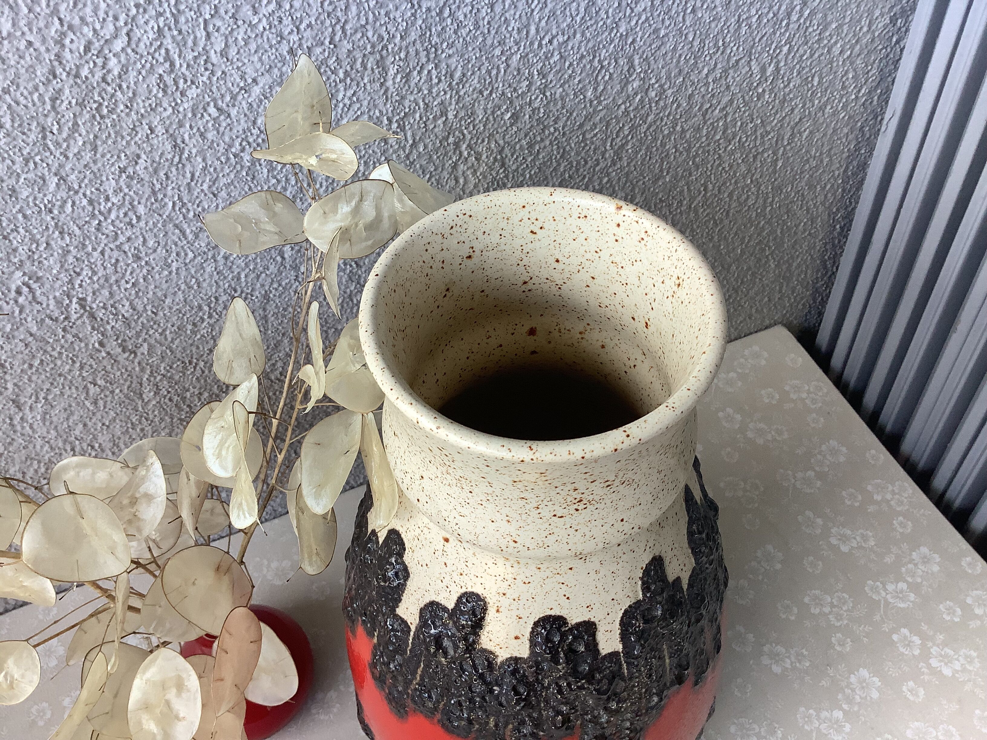 Vase Bay Keramik fat lava West Germany 7030