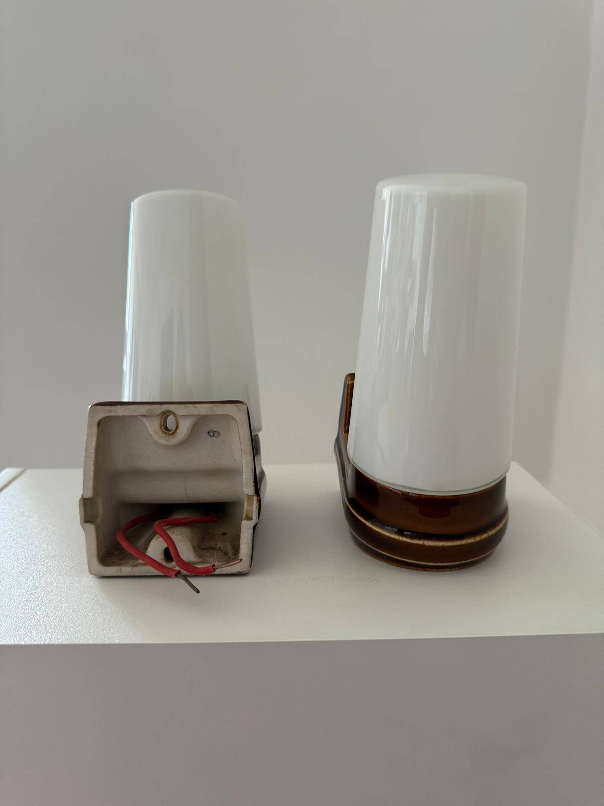 Pair of vintage ceramic wall lights by Sigvard Bernadotte