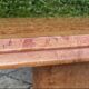 Large dining table in Rosso Alicante marble from the 70s-80s.