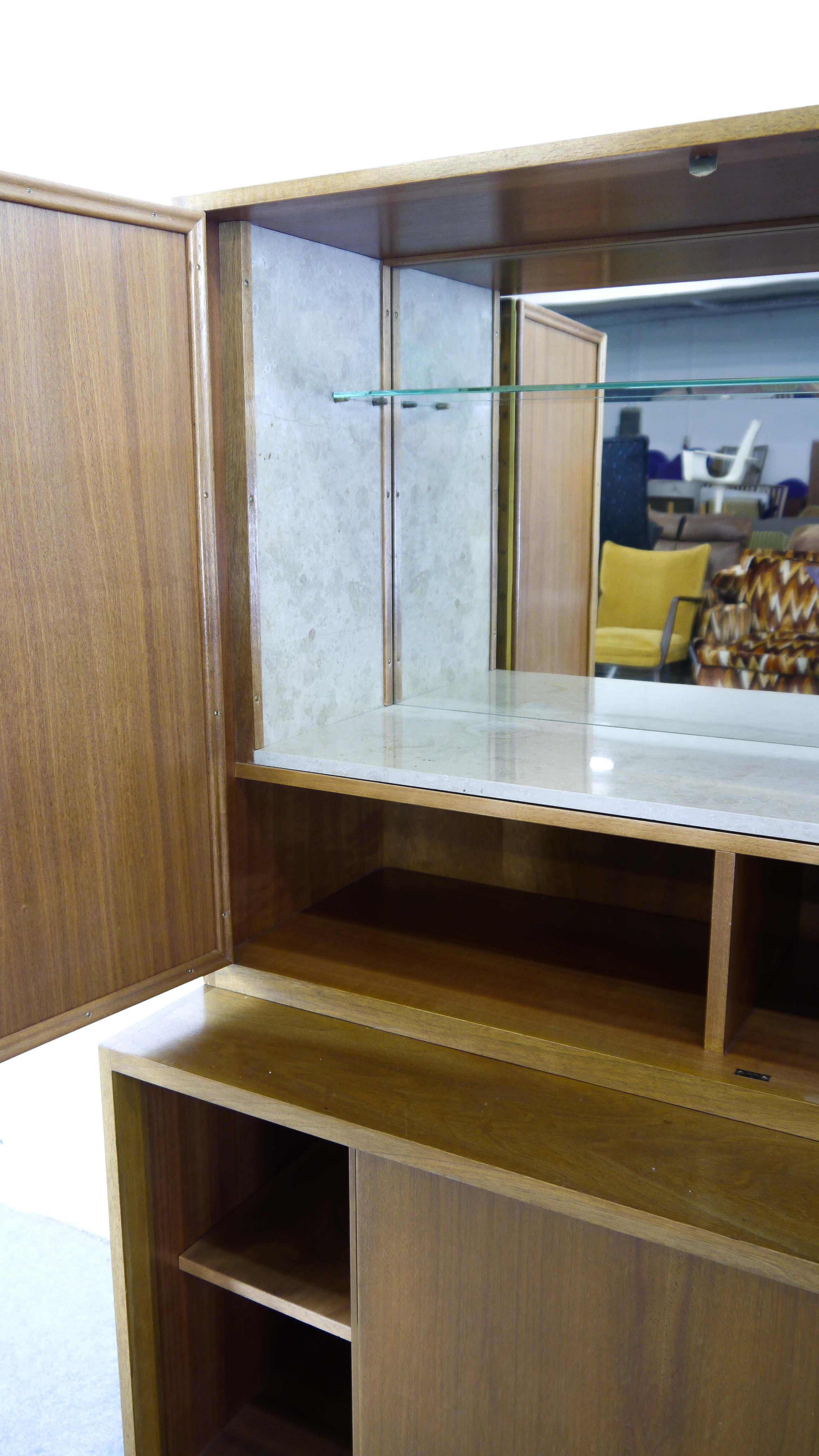 Sideboard-Highboard with Bar by Franz Ehrlich for DW Hellerau, Bauhaus