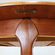Round dining table McIntosh teak design Scandinavian 50s vintage