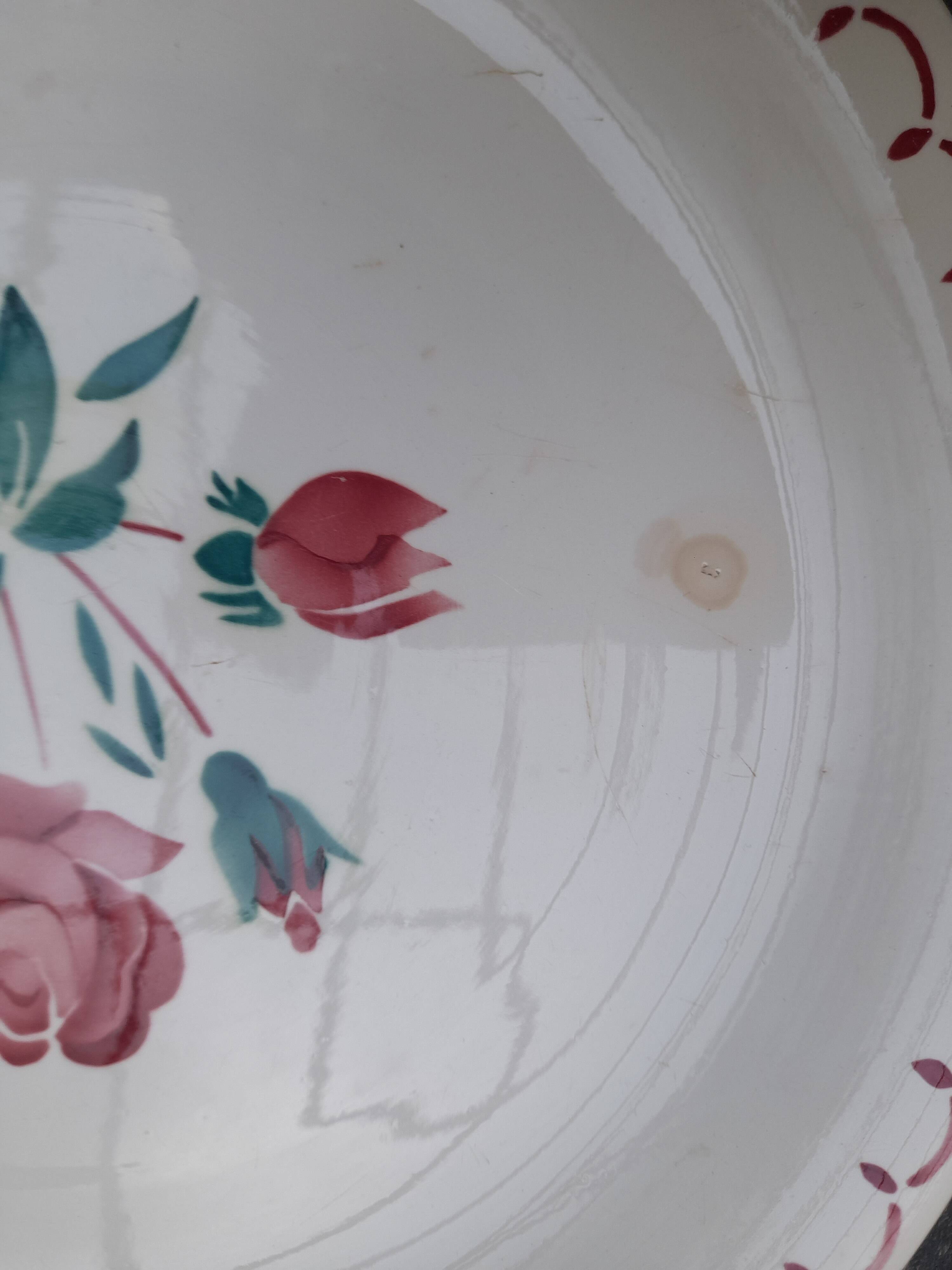 Antique plate with floral decoration