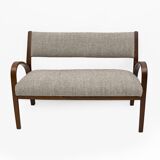 Art Deco Italian Fabric Two Armchairs and Small Sofa, 1930s