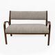 Deux fauteuils et un petit canapé en tissu italien Art déco, années 1930
