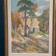 Large Original Swedish Oil on Canvas - “Forest” by Katharina Fontain - Signed - Vintage & Framed - 60 × 80 cm (23.6" × 31.5")