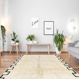 Tapis marocain moderne blanc 180x240cm