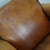 Fauteuils de club en cuir couleur cognac néerlandais vintage, ensemble de 2