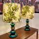 Pair of glass lamps, Scandinavian design, 1950s.