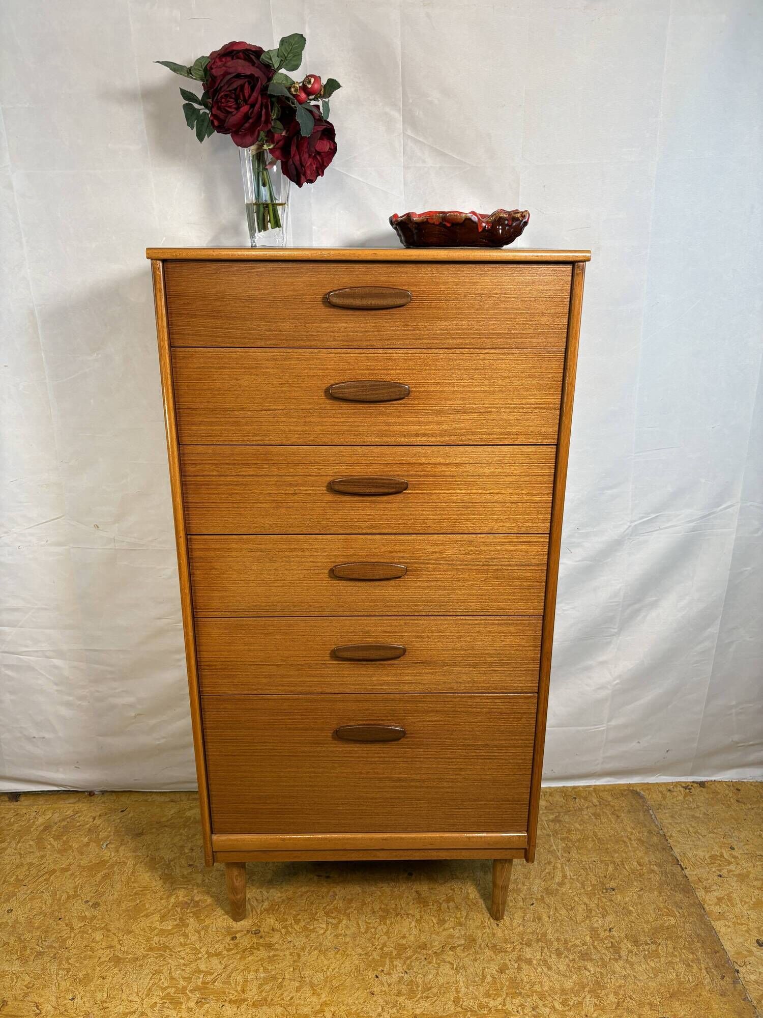 Vintage Austinsuite Teak Chest of Drawers 1960 Scandinavian Danish Design