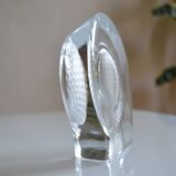 Golf crystal pocket emptier or paperweight by Nybro of Sweden