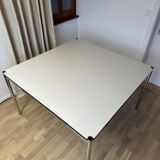 USM Haller table in pearl grey laminate