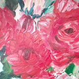 Painting painting the rose pot