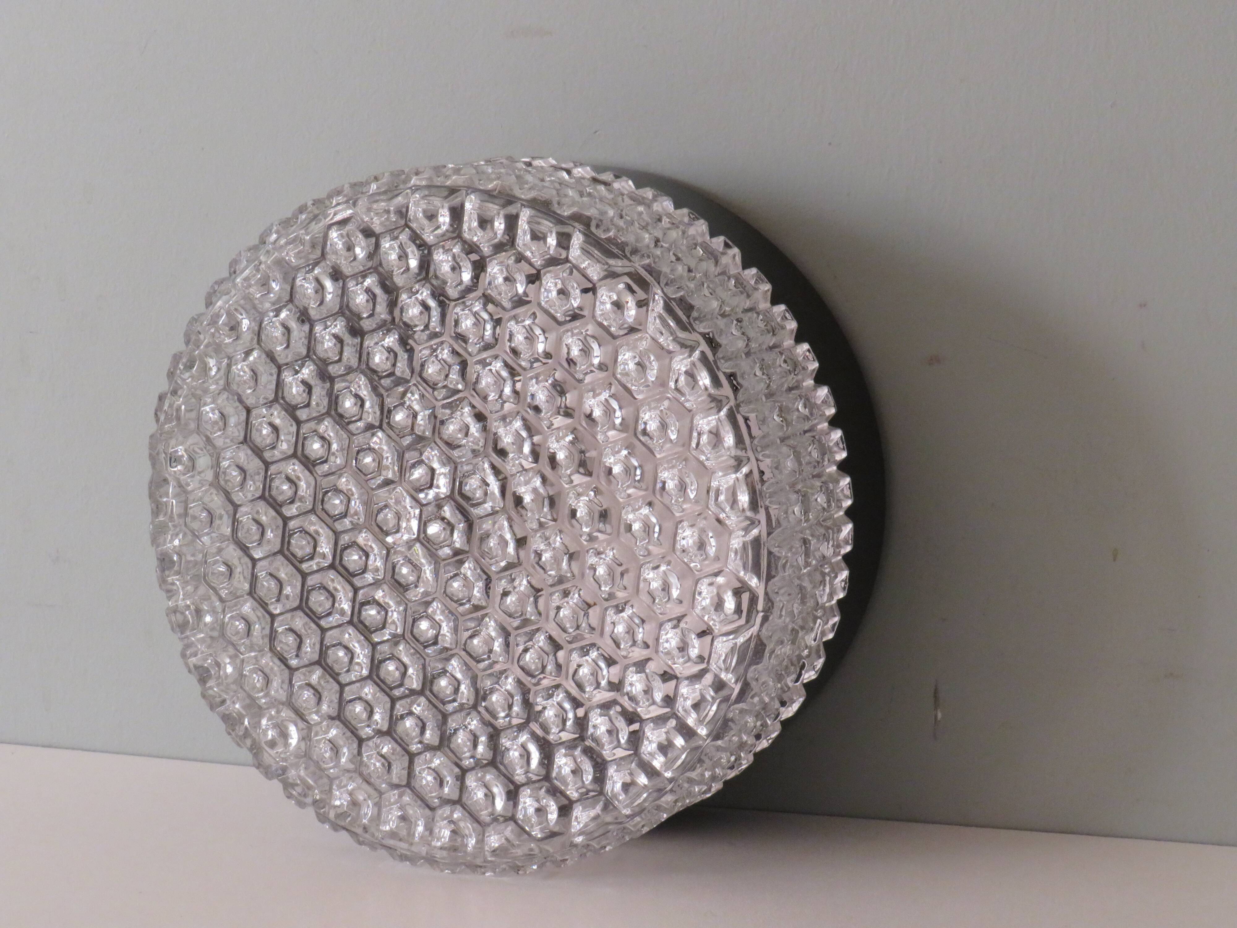 Brutalist wall or ceiling lamp by Niko Belgique 1960